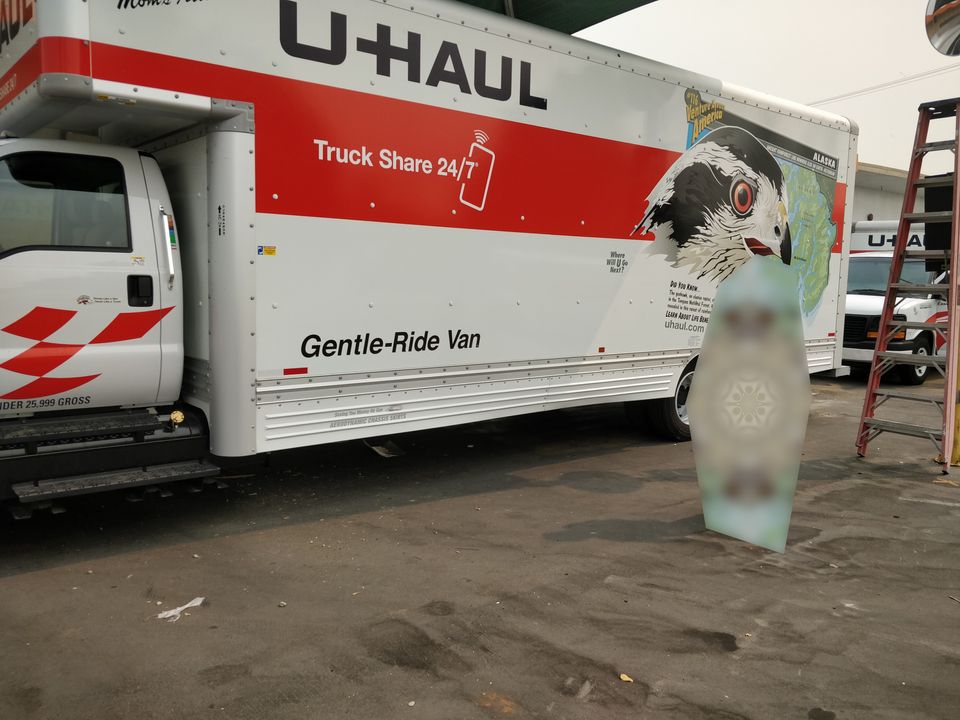 Image of a very large U-Haul truck